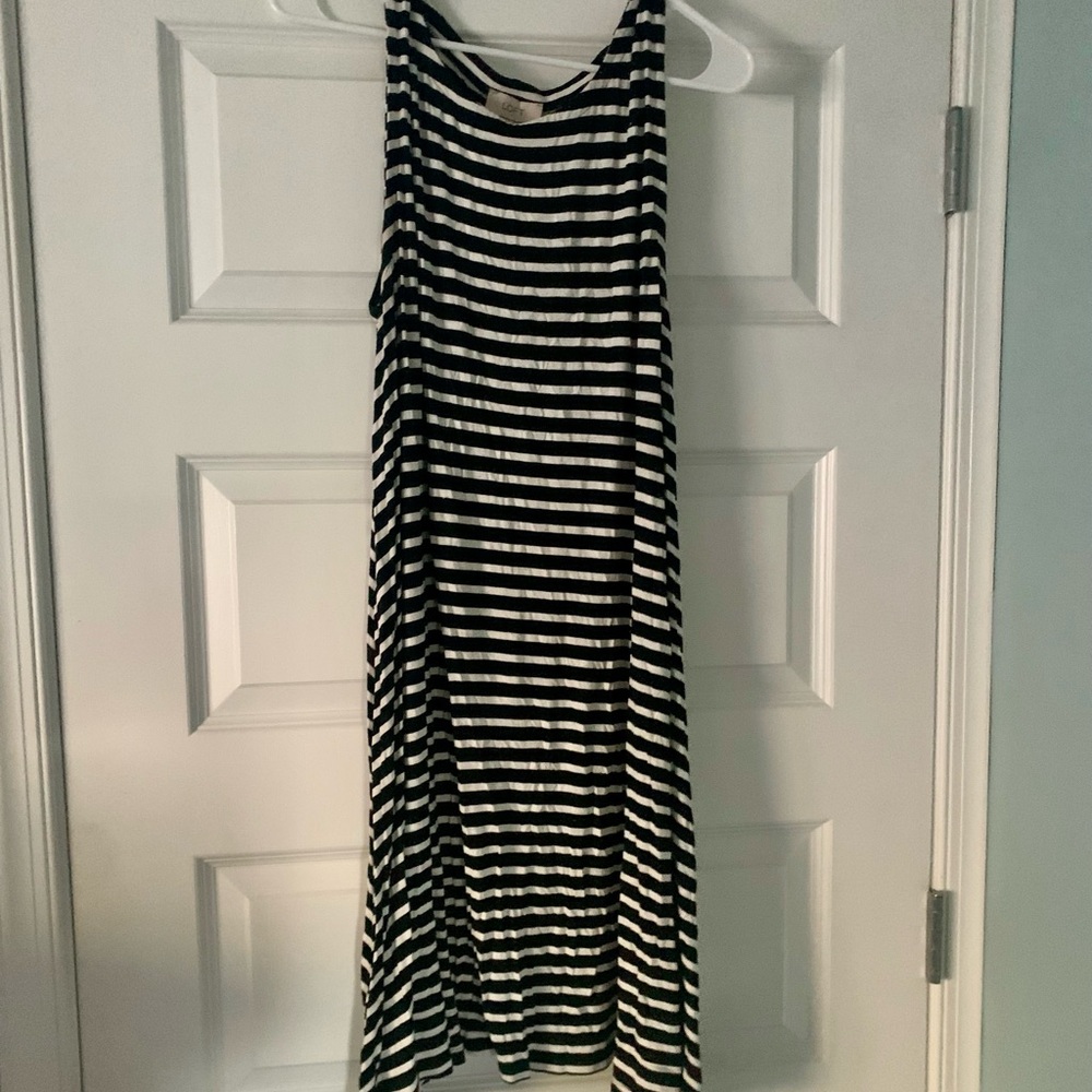 Loft Striped Swing Dress